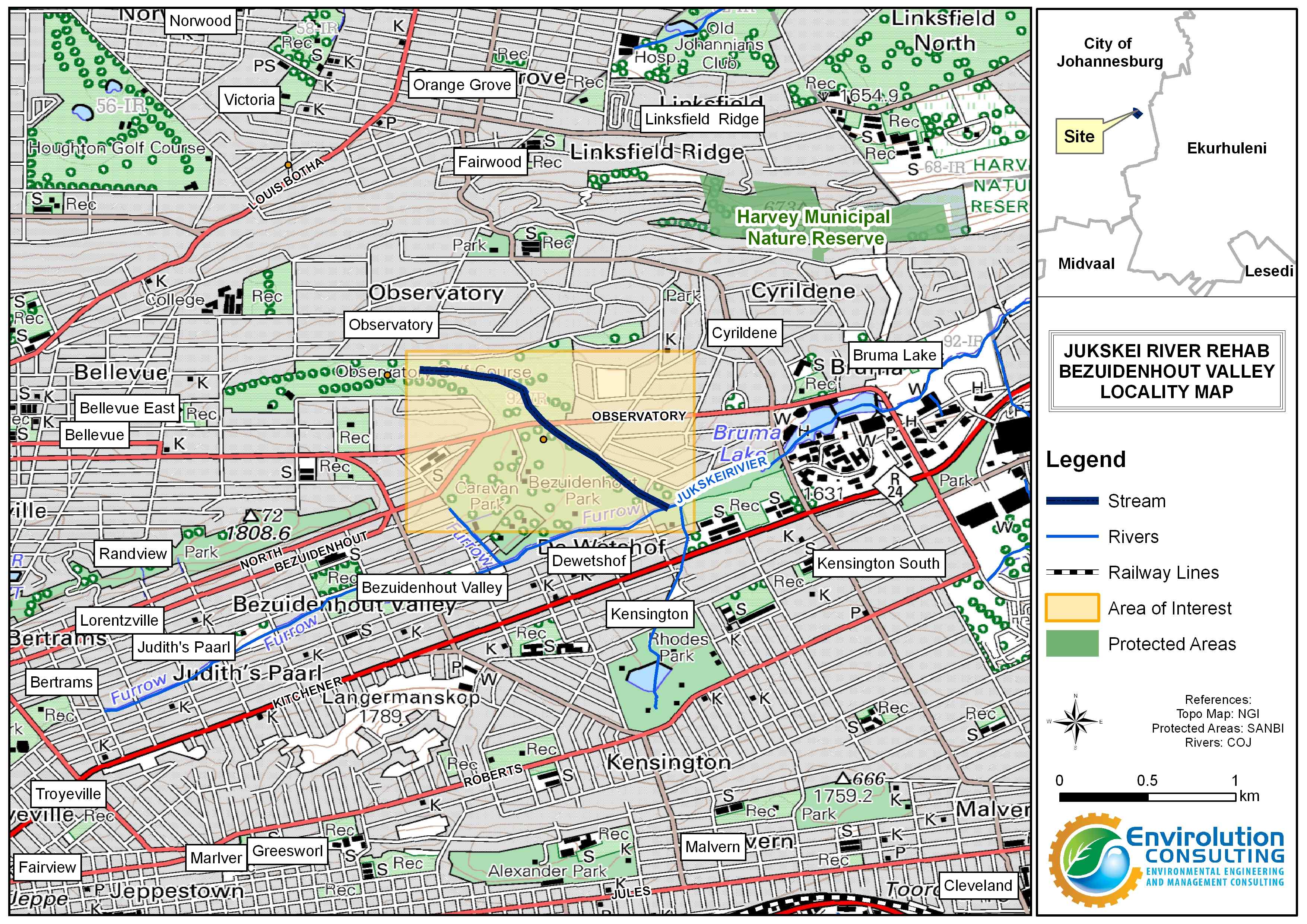 Jukskei River Map