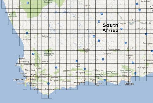 Mapping - view of SA Index map