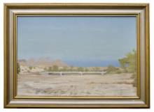 ‘Bridge in South-West African Landscape’, Adolph Stephan Friedrich Jentsch (with frame)