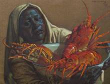 ‘Lady with crayfish’, Vladimir Griegorovich Tretchikoff 