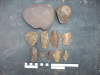 Stone tools from the site