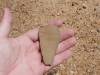 During the field survey one Middle Stone Age tool was noted. This tool could be classified within the Pietersburg Complex originally described from Makapansgat. The stone tool was isolated and clearly out of context. 