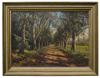 ‘An avenue of trees’, Marthinus (Tinus) Johannes de Jongh (with frame)