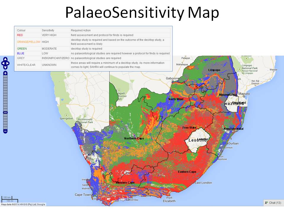 South African Fossil Sensitivity Map